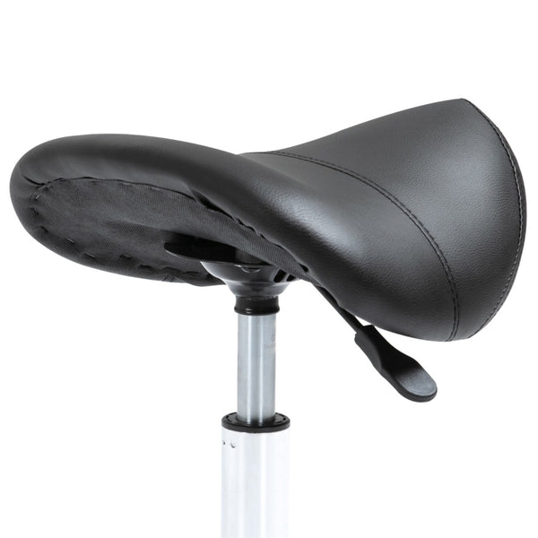 Salon Spa Massage Swivel Saddle Stool - Black
