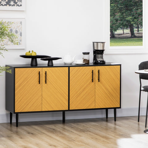 Sideboard Buffet Storage Cabinet - Yellow