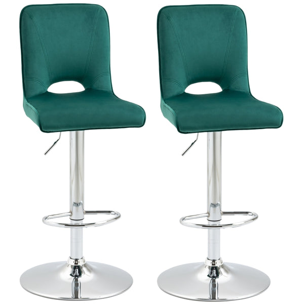 Set of 2 Modern Bar stools - Green