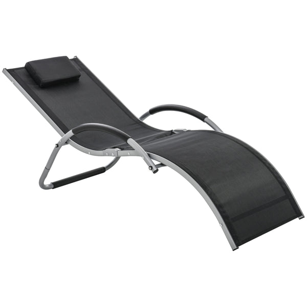 Portable Lounge Chair - Black