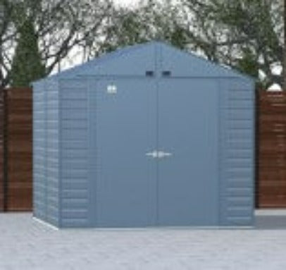 8x8 ft. Arrow Select Steel Storage Shed - Blue Grey
