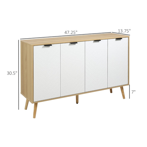 Modern Sideboard Storage Cabinet - White