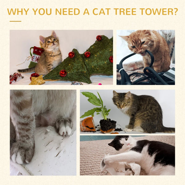 79" Cat Tree Multi-Level - Dark Grey