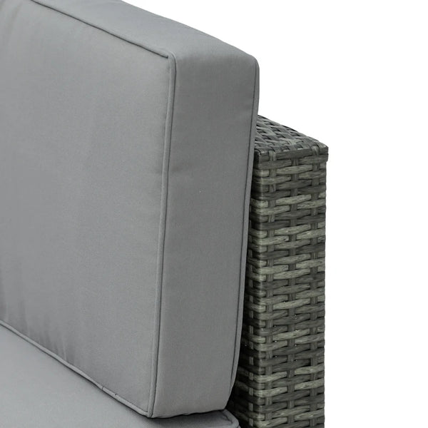 7pcs Wicker Rattan Sectional Set Outdoor Patio Sofa - Gray