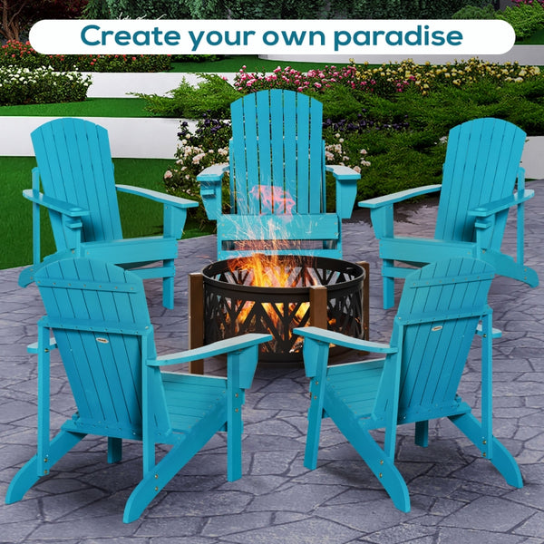 Outdoor Patio Adirondack Chair - Turquoise