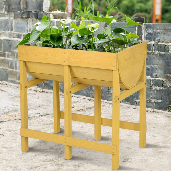 Raised Wooden Planter Elevated Vegetable Flower Bed