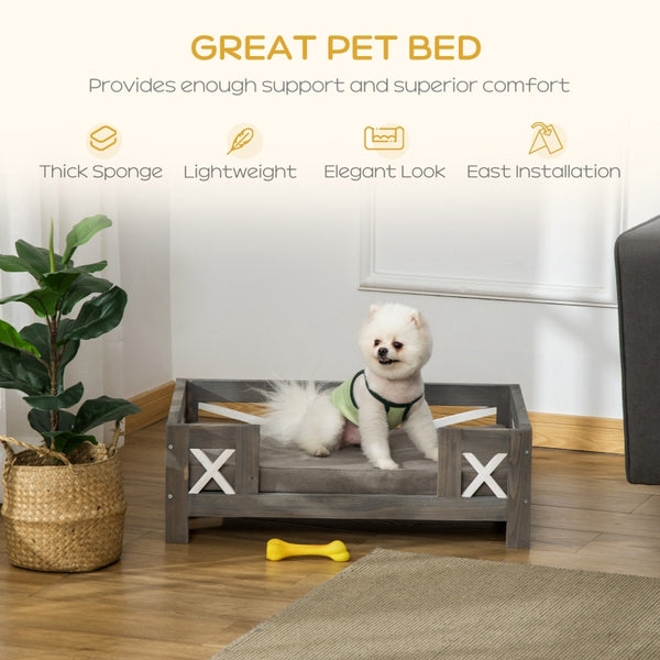 Elevated Dog Bed - Gray